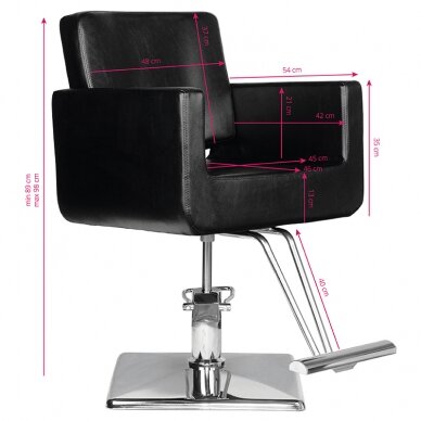 Hairdressing chair Hair System HS00 Black 4