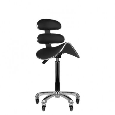 Taboret kosmetyczny STOOL BEAUTY ROLL SPEED BLACK