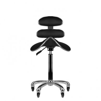 Taboret kosmetyczny STOOL BEAUTY ROLL SPEED BLACK 1