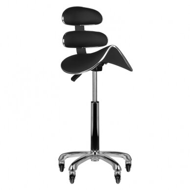 Taboret kosmetyczny STOOL BEAUTY ROLL SPEED BLACK 4