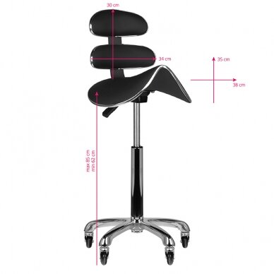 Meistara krēsls STOOL BEAUTY ROLL SPEED BLACK 5