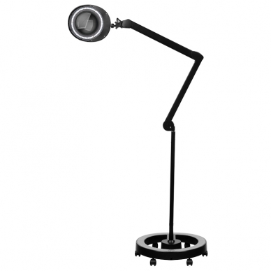 Kosmetologin LED-valaisin suurennuslasilla ja jalustalla ELEGANTE 60LED 5D 6W BLACK 1