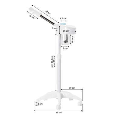 Kasvojen höyrystyslaite - vapozone Giovanni D-09 White 5