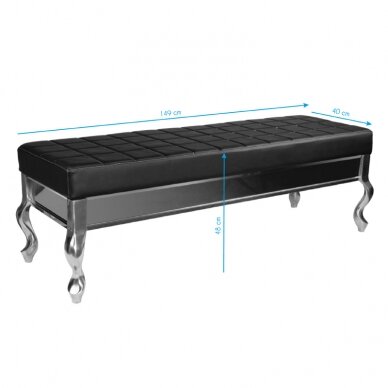 Sofa do recepcji Gabbiano F011 Black 3