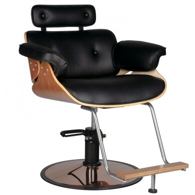 Kirpyklos kėdė HAIRDRESSING CHAIR FLORENCE NUT BLACK