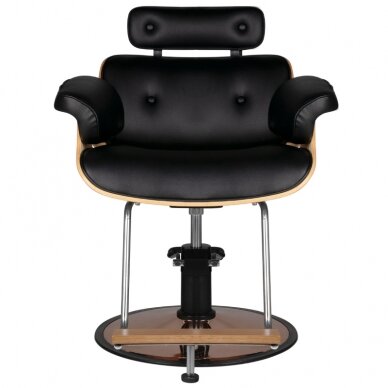 Frizieru krēsls HAIRDRESSING CHAIR FLORENCE NUT BLACK 3