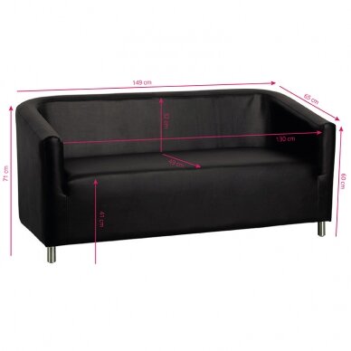 Rezeption Sofa Gabbiano M021 Black 1