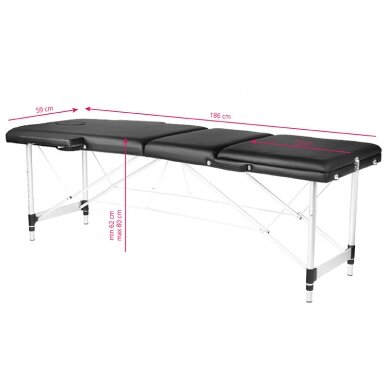 Foldable massage table ALU COMFORT 3 BLACK 7