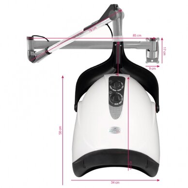 Stationärer Haartrockner Gabbiano Hood DX-201W 1 Speed White 3