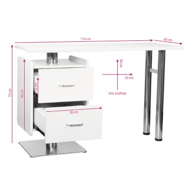 Maniküürilaud tolmukoguriga COSMETIC DESK 6