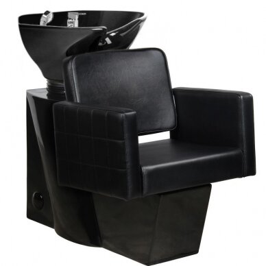 Friseur waschbecken GABBIANO PROFESSIONAL HAIRWASHER CHAIR ANKARA BLACK BASE BLACK SEAT