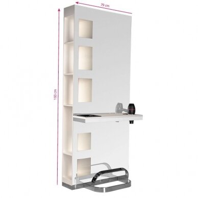 Hairdressing console with mirror Gabbiano B058 Pearl 13