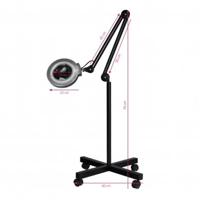 Kosmetoloogia lamp koos luubi ja statiiviga S4 5D 22W BLACK 5