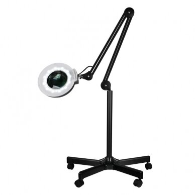 Lampa kosmetyczna LED z lupą i statyw 12W BLACK