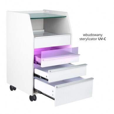 Cosmetology trolley with integrated UV steriliser 984 GREY 1