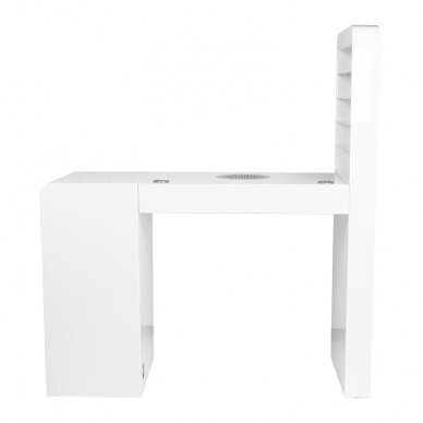 Manikīra galds ar putekļu savācēju COSMETIC DESK LEFT SHELF WHITE 3