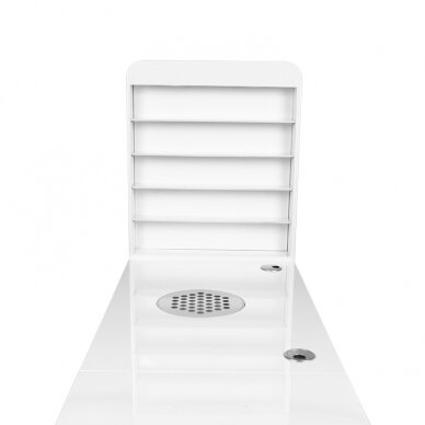 Manicure table with dust collector COSMETIC DESK LEFT SHELF WHITE 5