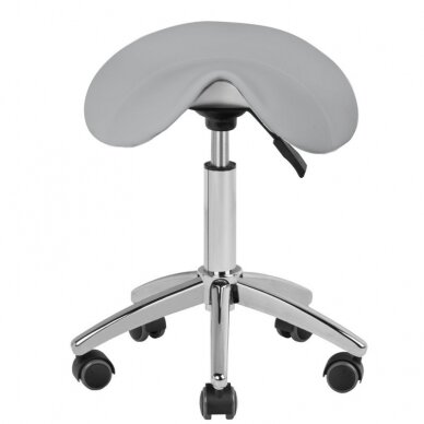 Kosmetikerin Hocker STOOL BEAUTY ROUND GREY 1