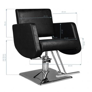 Juuksuritool HAIRDRESSING CHAIR 07 BLACK 4