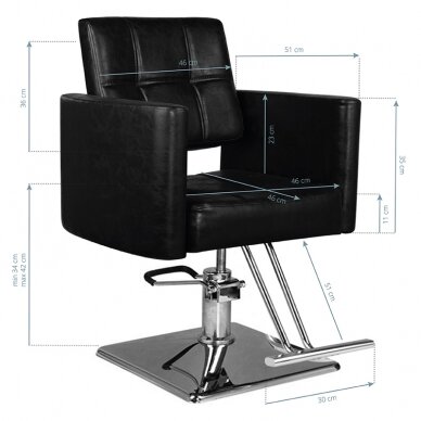 Kampaamotuoli HAIRDRESSING CHAIR 05 BLACK 4