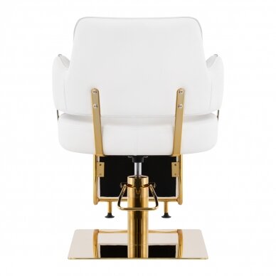 Frizieru krēsls GABBIANO PROFESSIONAL HAIRDRESSING CHAIR LINZ GOLD WHITE 4