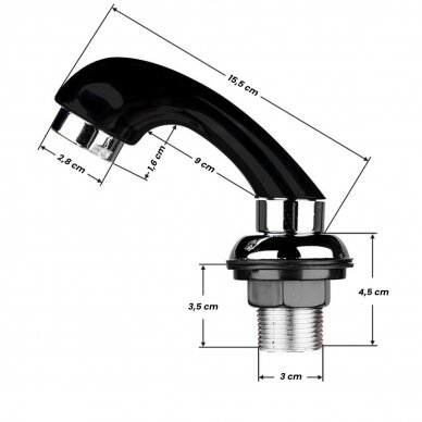 Водяной душ для парикмахерской мойки Mini Black 2