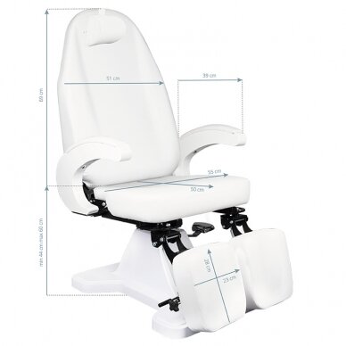 Kosmētiskais krēsls COSMETIC HYDRAULIC CHAIR 112 WHITE 6