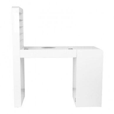 Biurko do manicure z pochłaniaczem COSMETIC DESK RIGHT SHELF WHITE 3