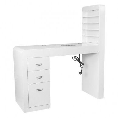 Maniküürilaud tolmukoguriga COSMETIC DESK RIGHT SHELF WHITE 7