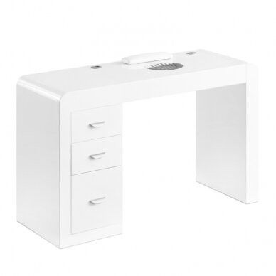 Manikiūro stalas su dulkių surinkėju IDEAL COSMETIC DESK WHITE