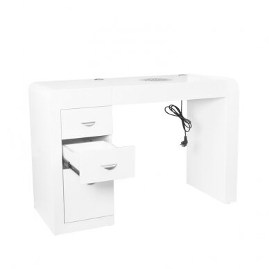 Manikiūro stalas su dulkių surinkėju IDEAL COSMETIC DESK WHITE 1