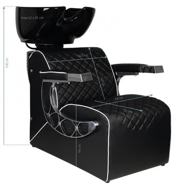 Hairdressing salon sink Gabbiano Simone Black 6