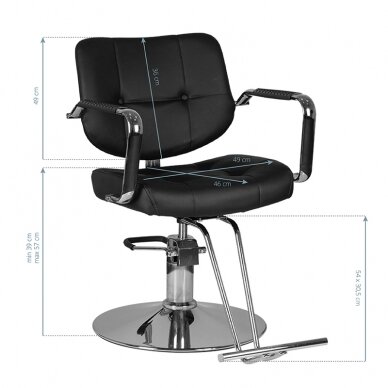 Kirpyklos kėdė GABBIANO HAIRDRESSING CHAIR VIGO CITRUS BLACK 3