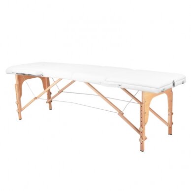 Saliekamais masāžas galds ACTIVFIZJO WOOD COMFORT 3 WHITE