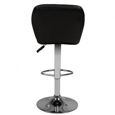 Bar stool BELISSIMO ECO LEATHER CHROME BLACK 2