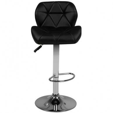 Bar stool BELISSIMO ECO LEATHER CHROME BLACK 3