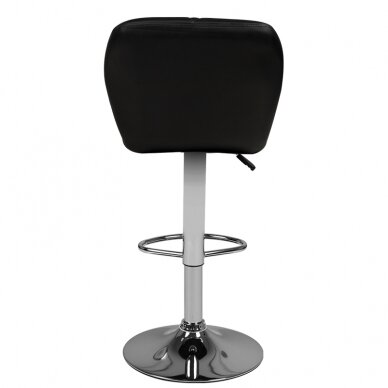 Bar stool TERRAIN ECO LEATHER CHROME BLACK 1