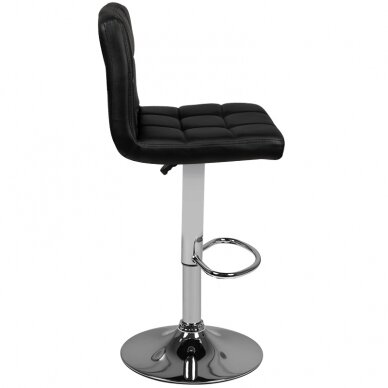 Bar stool TERRAIN ECO LEATHER CHROME BLACK 2