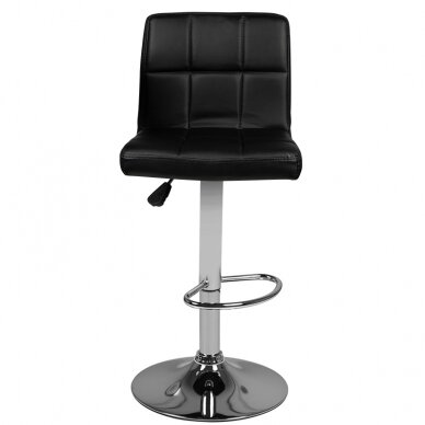 Bar stool TERRAIN ECO LEATHER CHROME BLACK 3