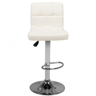 Bar stool TERRAIN ECO LEATHER CHROME WHITE 3