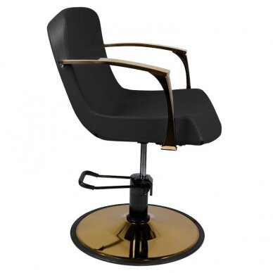 Frizieru krēsls GABBIANO PROFESSIONAL HAIRDRESSING CHAIR BOLONIA GOLD BLACK 2