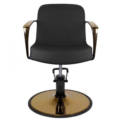 Kirpyklos kėdė GABBIANO PROFESSIONAL HAIRDRESSING CHAIR BOLONIA GOLD BLACK 3