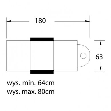 Kosmetologin tuoli HYDRAULIC BASIC WHITE ON WHEELS 5