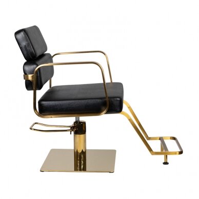 Kirpyklos kėdė GABBIANO HAIRDRESSING CHAIR PORTO ETERNITY GOLD BLACK 1