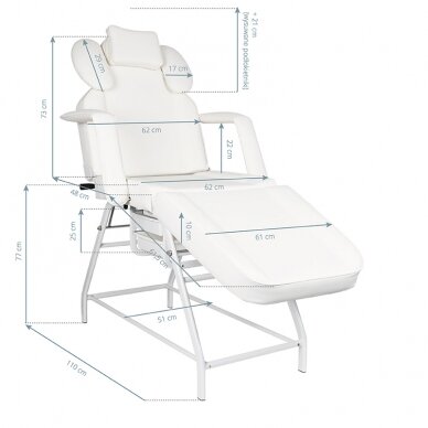 Kosmetologinis krėslas VISAGE WHITE 5