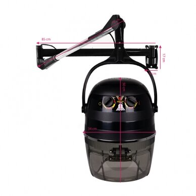 Стационарный фен Gabbiano 1600A Hang 1 Speed Black 2