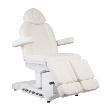 Cosmetology chair Azzurro Pedi Pro Electric 3 Motor Foot Control White Heated