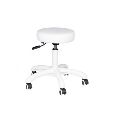 Kosmetologinė meistro kėdutė BEAUTY STOOL ELEGANT WHITE