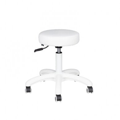 Kosmetologinė meistro kėdutė BEAUTY STOOL ELEGANT WHITE 1