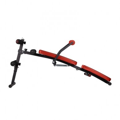 Multipurpose Sit-Up Bench EXERCISE BENCH BLACK RED 3